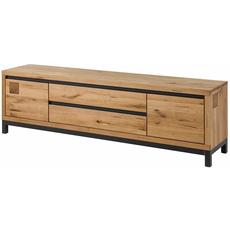 Massivmoebel24 - Meuble tv 190x40 Chêne sauvage huilé Bois naturel villanders 153