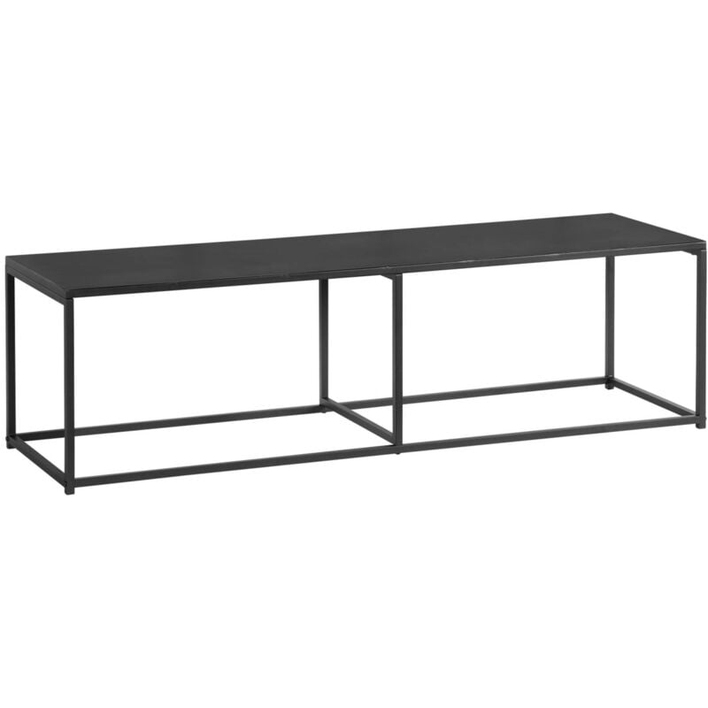 Sweeek - Meuble tv en métal noir 140x40x40cm - barre de renfort