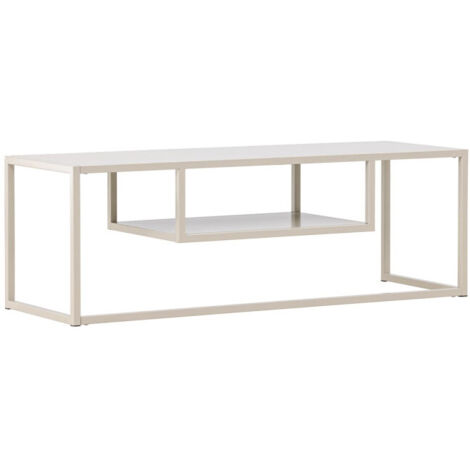 Meuble TV en Métal "Riverside" 120cm Beige