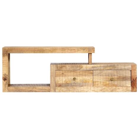Meuble TV, Étagère TV, Meuble de Salon, 120 x 30 x 40 cm Bois massif de manguier OIB1336E