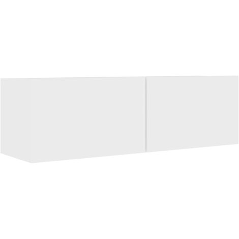 Meuble TV, Étagère TV, Meuble de Salon, Blanc 100x30x30 cm Aggloméré OIB4671E