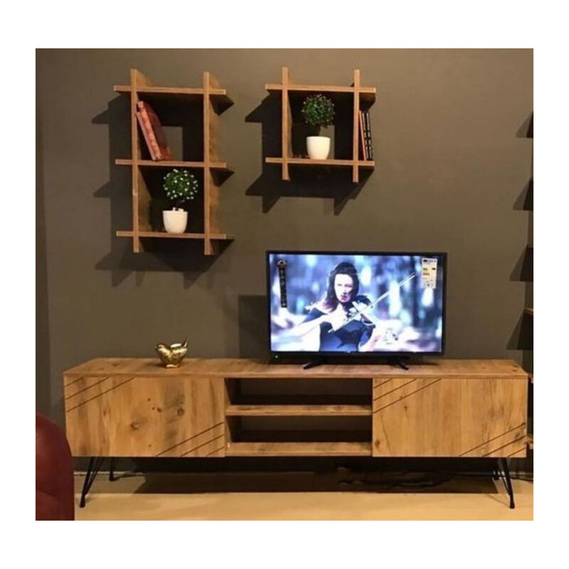 Azura Home Design - Meuble tv ferrol 180 cm pin