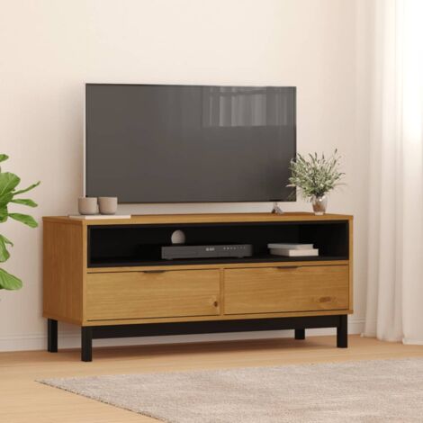 Meuble TV FLAM 110x40x50 cm bois massif de pin vidaXL