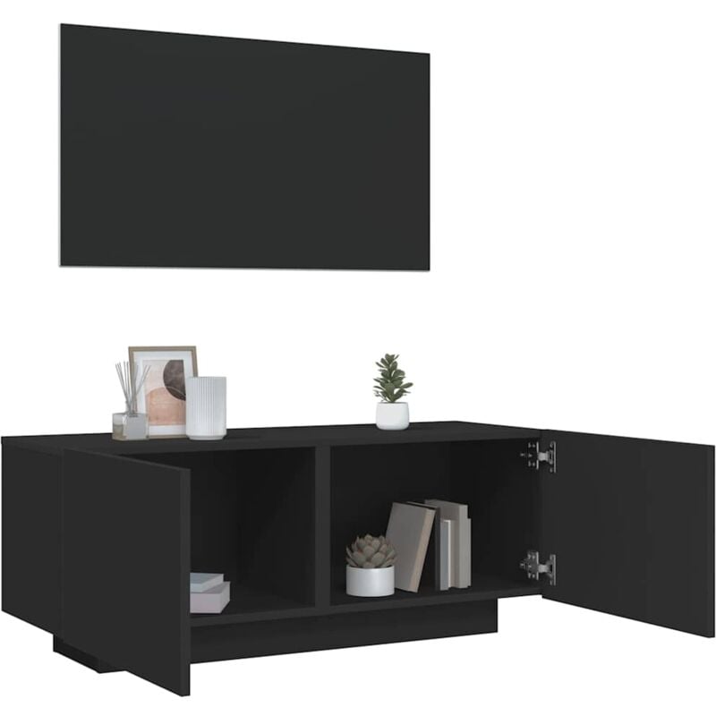 Vidaxl - Meuble tv Noir 100x35x40 cm Aggloméré