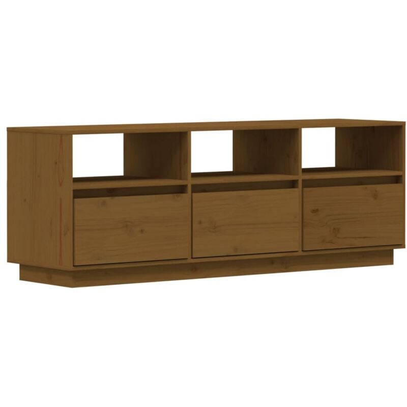 Vidaxl - Meuble tv Marron miel 140x37x50 cm Bois de pin massif