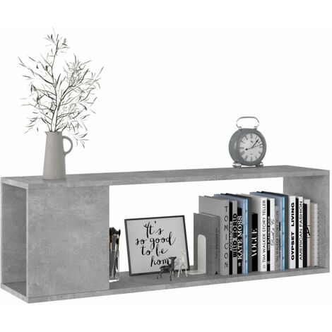 Meuble TV Gris béton 100x24x32