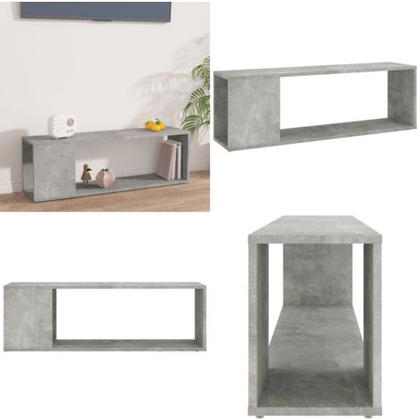 Meuble TV Gris béton 100x24x32 cm Bois d'ingénierie - Meubles Tv - Meuble Tv Gris - Meuble Tv Moderne - Unité Tv - Meuble Rangement - Home & Living