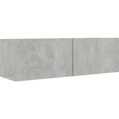Meuble TV Gris béton 100x30x30