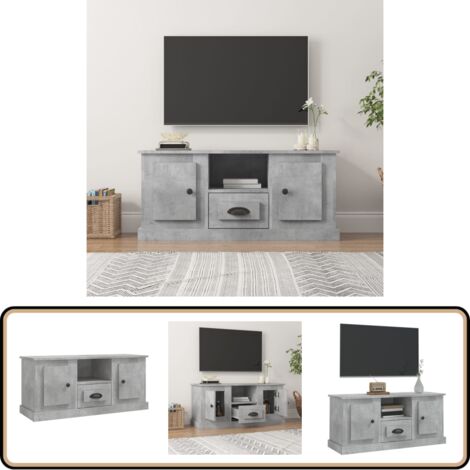 Meuble TV gris béton 100x35,5x45 cm bois d'ingénierie - Meubles Tv - Meuble Tv - Support Tv - Unité Tv - Meuble Salon