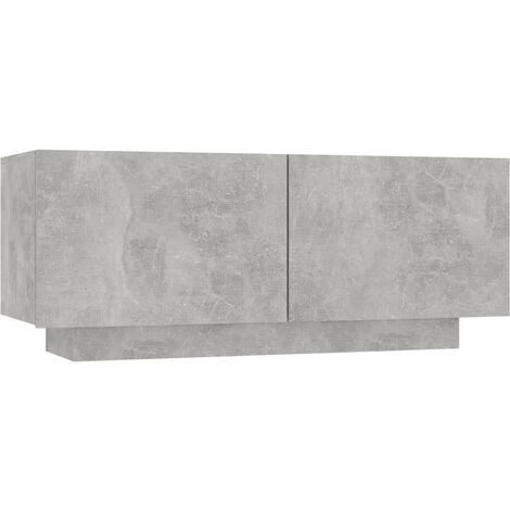 Meuble TV Gris béton 100x35x40