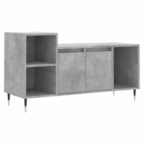 Meuble TV Gris béton 100x35x55 Bois d'ingénierie