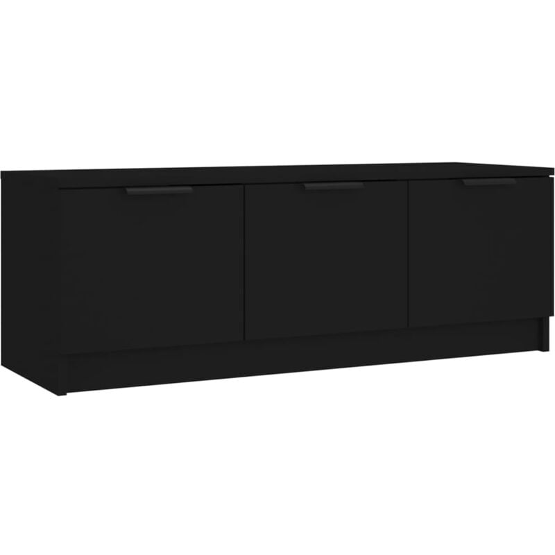Vidaxl - Meuble tv Noir 102x35x36,5 cm Bois d'ingénierie