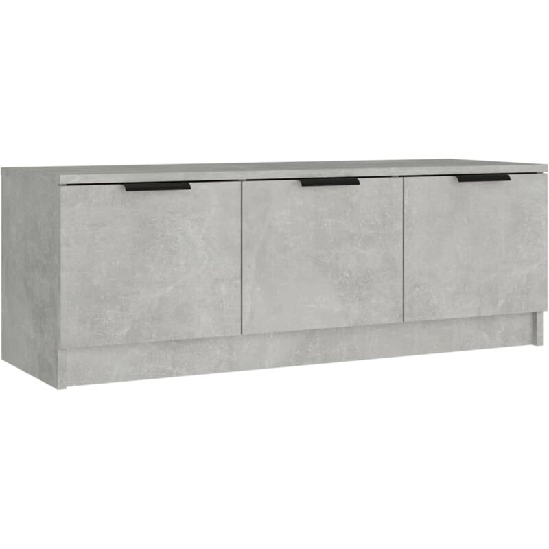 Vidaxl - Meuble tv Gris béton 102x35x36,5 cm Bois d'ingénierie