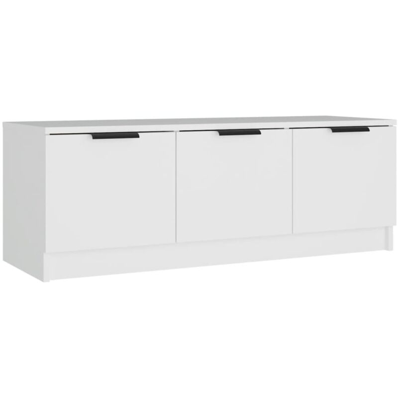 vidaXL Meuble TV Blanc 102x35x36,5 cm Bois d'ingénierie