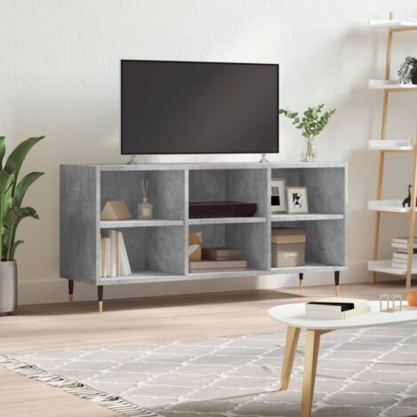 Meuble TV gris béton 103,5x30x50 cm bois d'ingénierie vidaXL