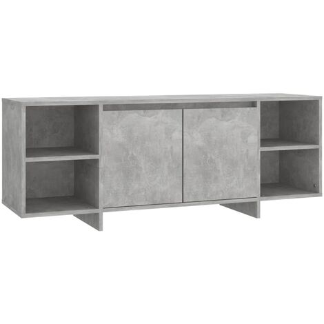 Meuble TV Gris béton 130x35x50 cm