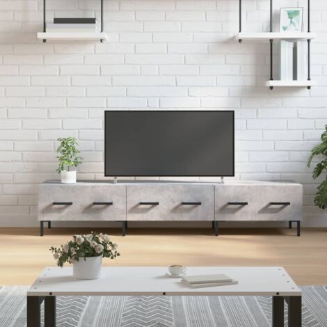 Meuble TV gris béton 150x36x30 cm bois d'ingénierie vidaXL
