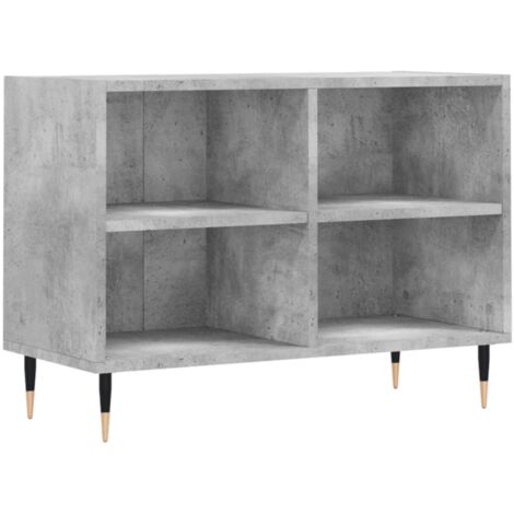 Meuble TV gris béton 69,5x30x50 bois d'ingénierie