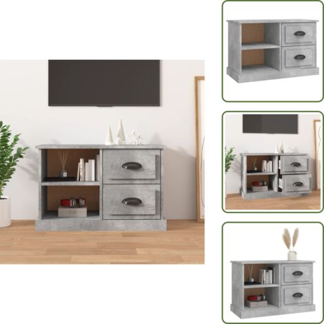 Meuble TV gris béton 73x35,5x47,5 cm bois d'ingénierie - Meubles Tv - Meuble Tv - Support Tv - Unité Tv - Meuble Moderne