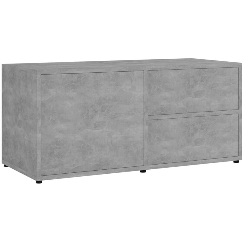 Vidaxl - Meuble tv Gris béton 80x34x36 cm Bois d'ingénierie
