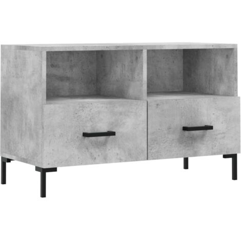 Meuble TV Gris béton 80x36x50 Bois d'ingénierie