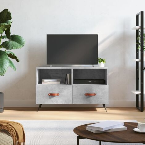 Meuble TV Gris béton 80x36x50 cm Bois d'ingénierie vidaXL