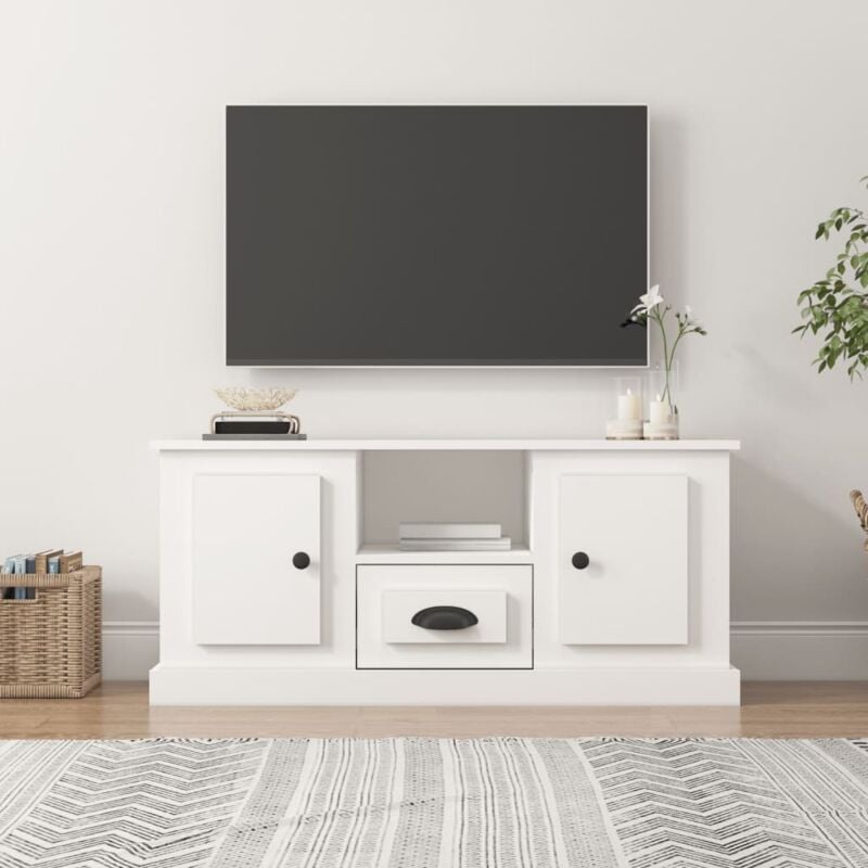Vidaxl - Meuble tv blanc 100x35,5x45 cm bois d'ingénierie