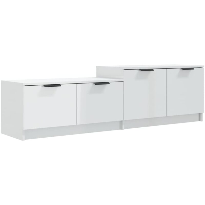 Vidaxl - Meuble tv blanc brillant 158,5x36x45 cm bois d'ingénierie