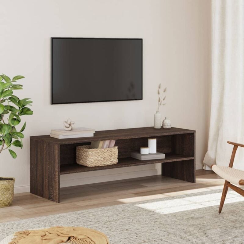 Vidaxl - Meuble tv chêne marron 120x40x40 cm bois d'ingénierie