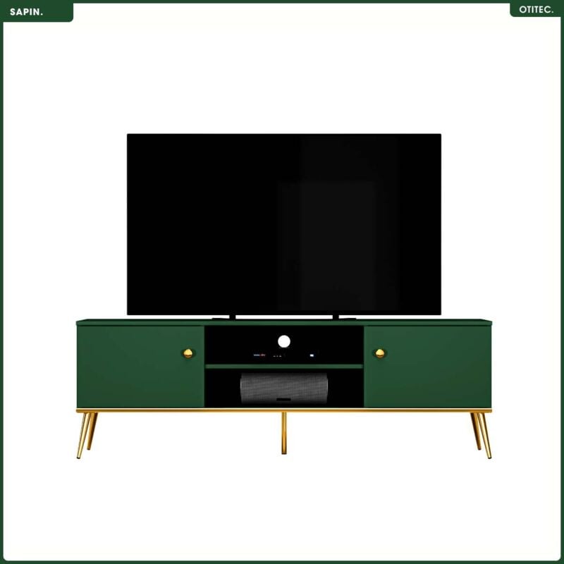 Meuble tv - H.54 x L.160 x P.40 cm - sapin