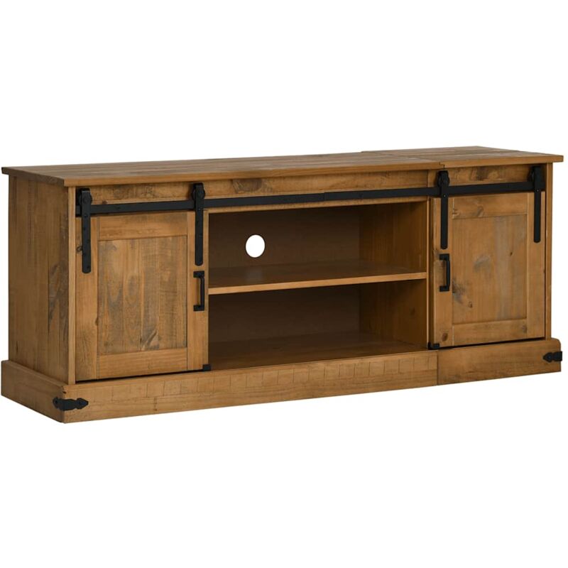 Vidaxl - Meuble tv halden 2 portes coulissantes 150x40x60 cm bois massif