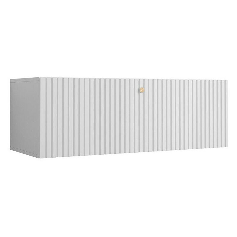 Meuble tv Elblaru 105, Blanc, Le nombre de portes: 0, Nombre de tiroirs: 0, 100x34x40cm