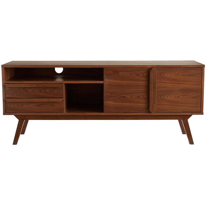 Miliboo - Meuble tv - Buffet vintage bois foncé noyer L160 cm volver
