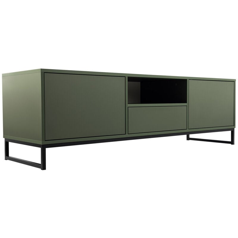 Meuble tv Calcalo 105, Vert, Le nombre de portes: 0, Nombre de tiroirs: 0, 160x49x45cm