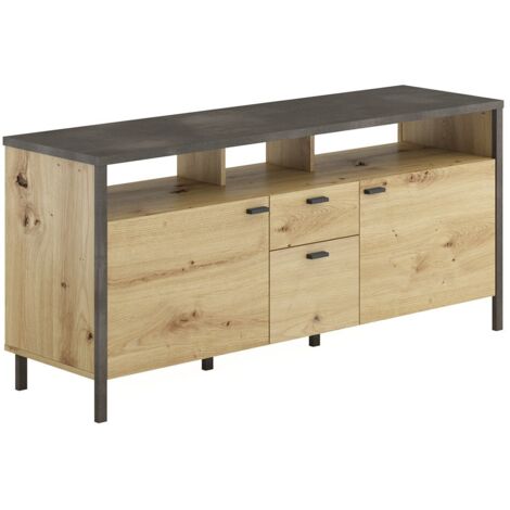 Meuble tv In-Loft 164cm - chêne vieilli