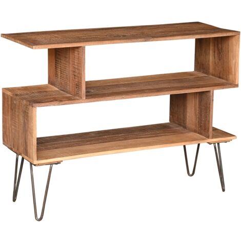 Meuble TV industriel en bois et métal pour salon et chambre à coucher