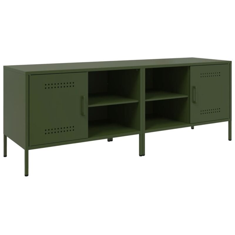 Vidaxl - Meubles tv 2 pcs vert olive 68x39x50,5 cm acier