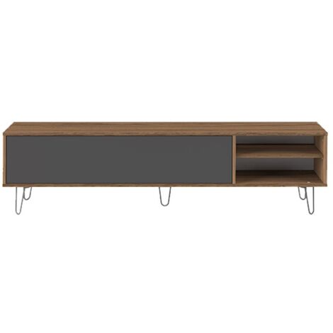 Meuble TV Jiro 165cm - noyer/anthracite