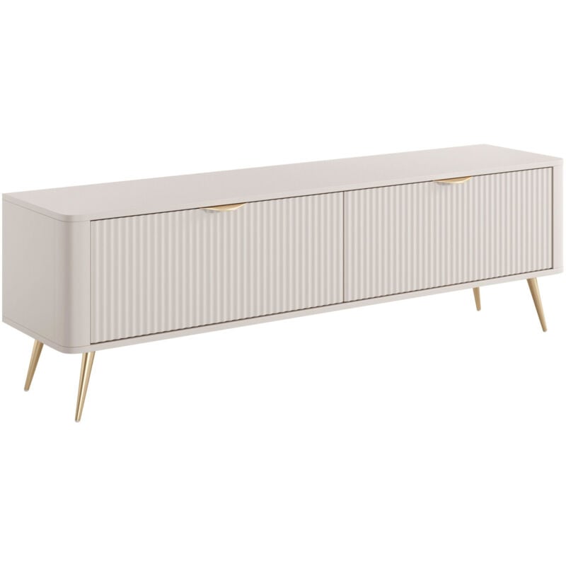Meuble tv Versoe 104, Beige, Le nombre de portes: 0, Nombre de tiroirs: 0, 164x52x38cm