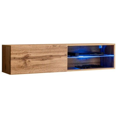 Meuble TV LED Design "Switch IV" 120cm Naturel