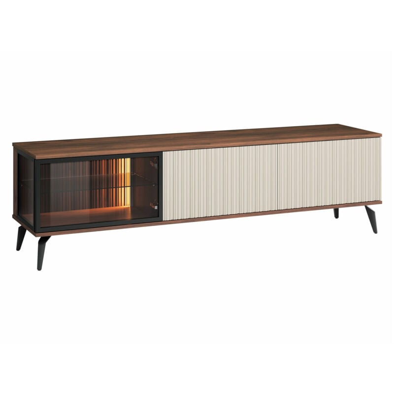 Meuble tv Salcira 103 , Le nombre de portes: 0, Nombre de tiroirs: 0, 180x50x39cm, led