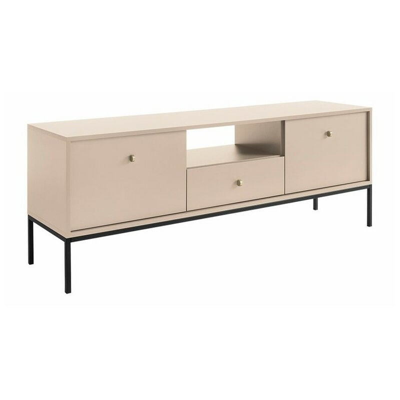 Meuble tv Romveri 101, Beige, Le nombre de portes: 0, Nombre de tiroirs: 0, 154x56x39cm