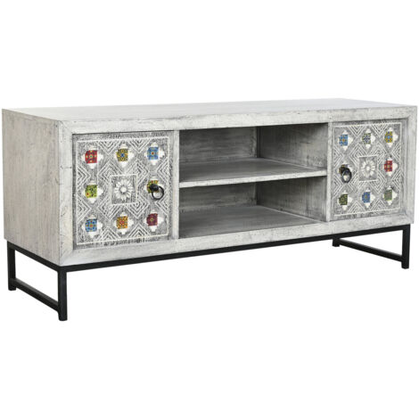 Meuble Tv Mangue Céramique 130X40X56 Beige