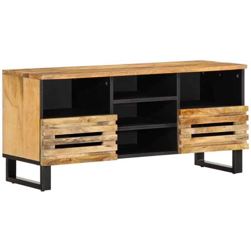 Vidaxl - Meuble tv 100x34x46 cm bois massif de manguier brut