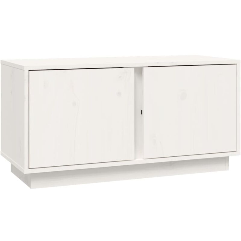 Vidaxl - Meuble tv Blanc 80x35x40,5 cm Bois de pin massif
