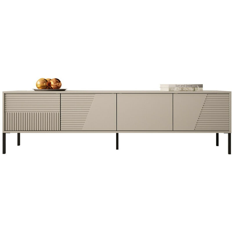 Meuble tv Verteni 100, Cachemire, Le nombre de portes: 0, Nombre de tiroirs: 0, 190x53x40cm