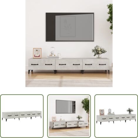 Meuble tv -  Meuble TV Gris béton 150x34,5x30 cm Bois d'ingénierie