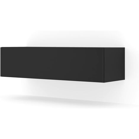 MEUBLE TV MEUBLE TV MEUBLE TV SALON BINGO 120x40x30cm NOIR MAT
