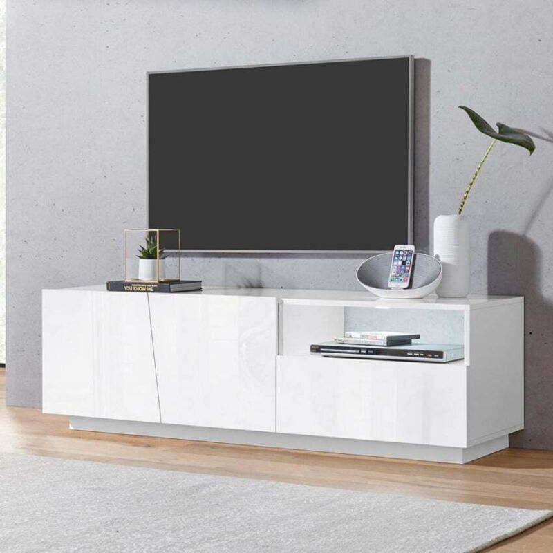 Meuble TV moderne buffet salon 2 portes 1 tiroir 150 cm Vega Stay Meuble TV moderne buffet salon 2 portes 1 tiroir 150 cm Vega Stay