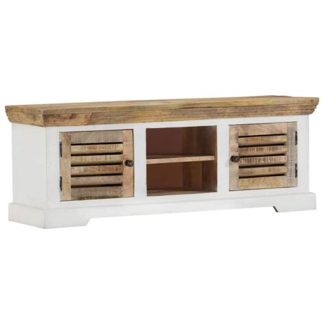 Meuble TV Moderne  Banc TV  Meuble de Rangement 110x30x40 cm Bois massif de manguier XHET76927